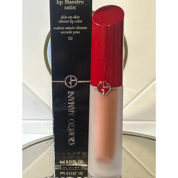 Giorgio Armani lip Maestro Satin 02 WEEKEND GETAWAY 65 mL- NEW in BOX - Picture 3 of 3